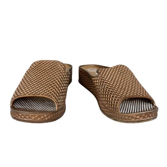 Jeffrey Campbell Gold Bronze Havana Last Fling Jelly Sandals 10 - Picture 5 of 10